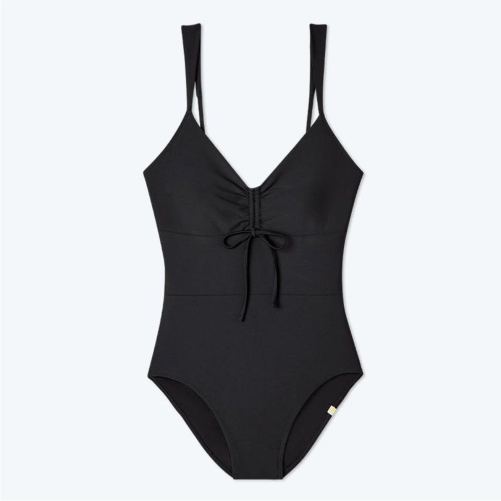 Summersalt The Cinched Solid Black One-Piece Swim… - image 1